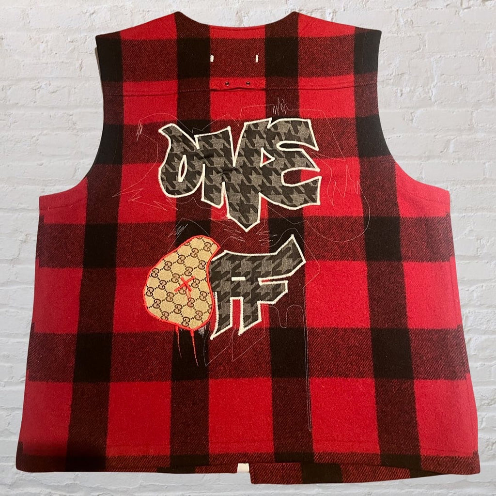 Drippy flannel vest (size-xl)