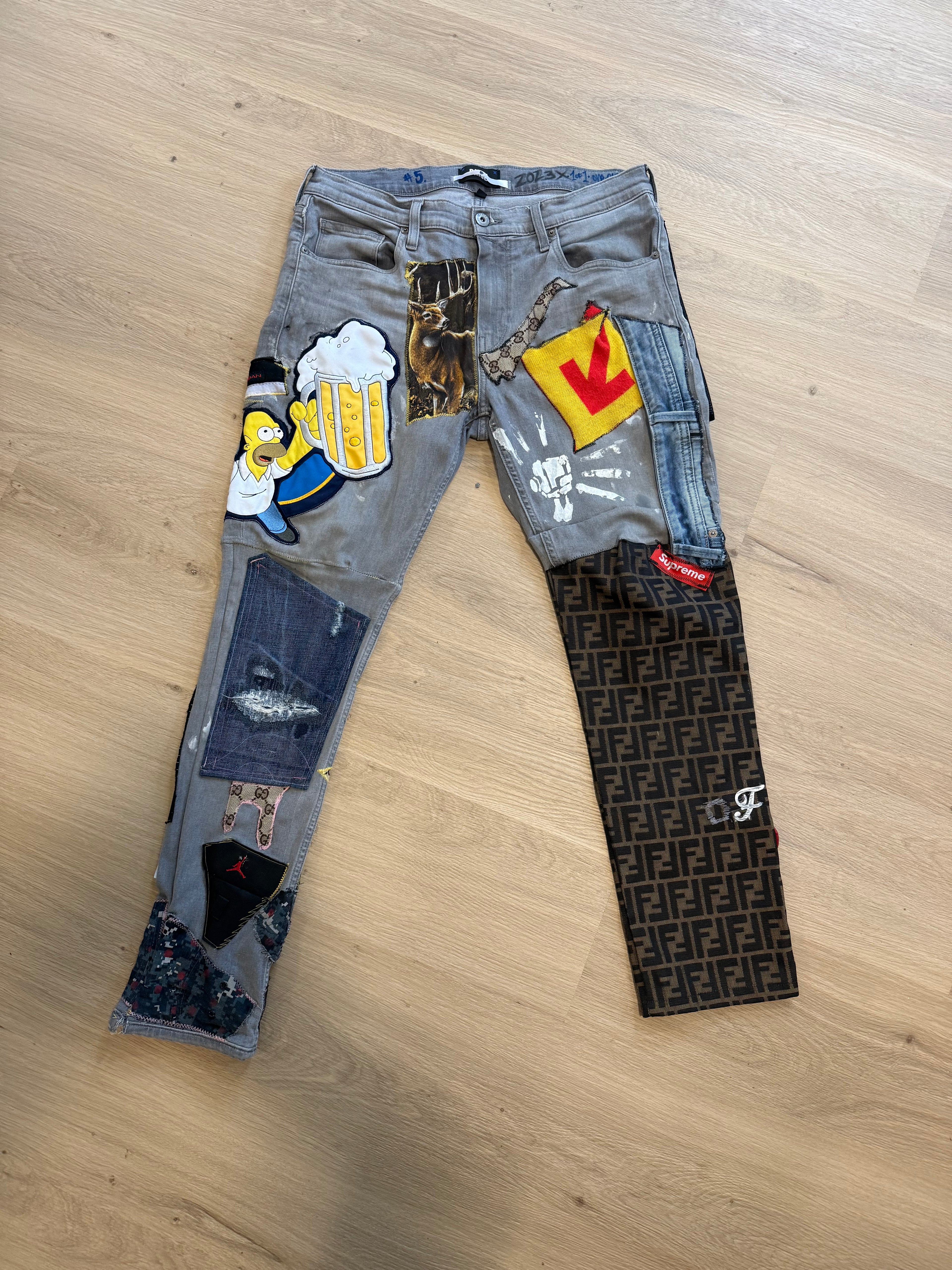 BRAND BEAST patchwork denim (men’s 33)
