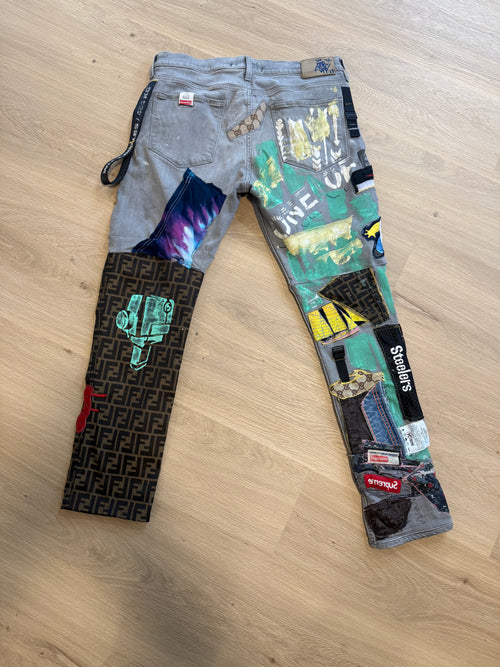 BRAND BEAST patchwork denim (men’s 33)