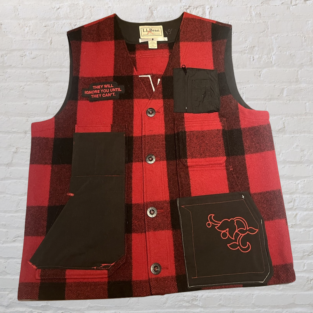 Drippy flannel vest (size-xl)