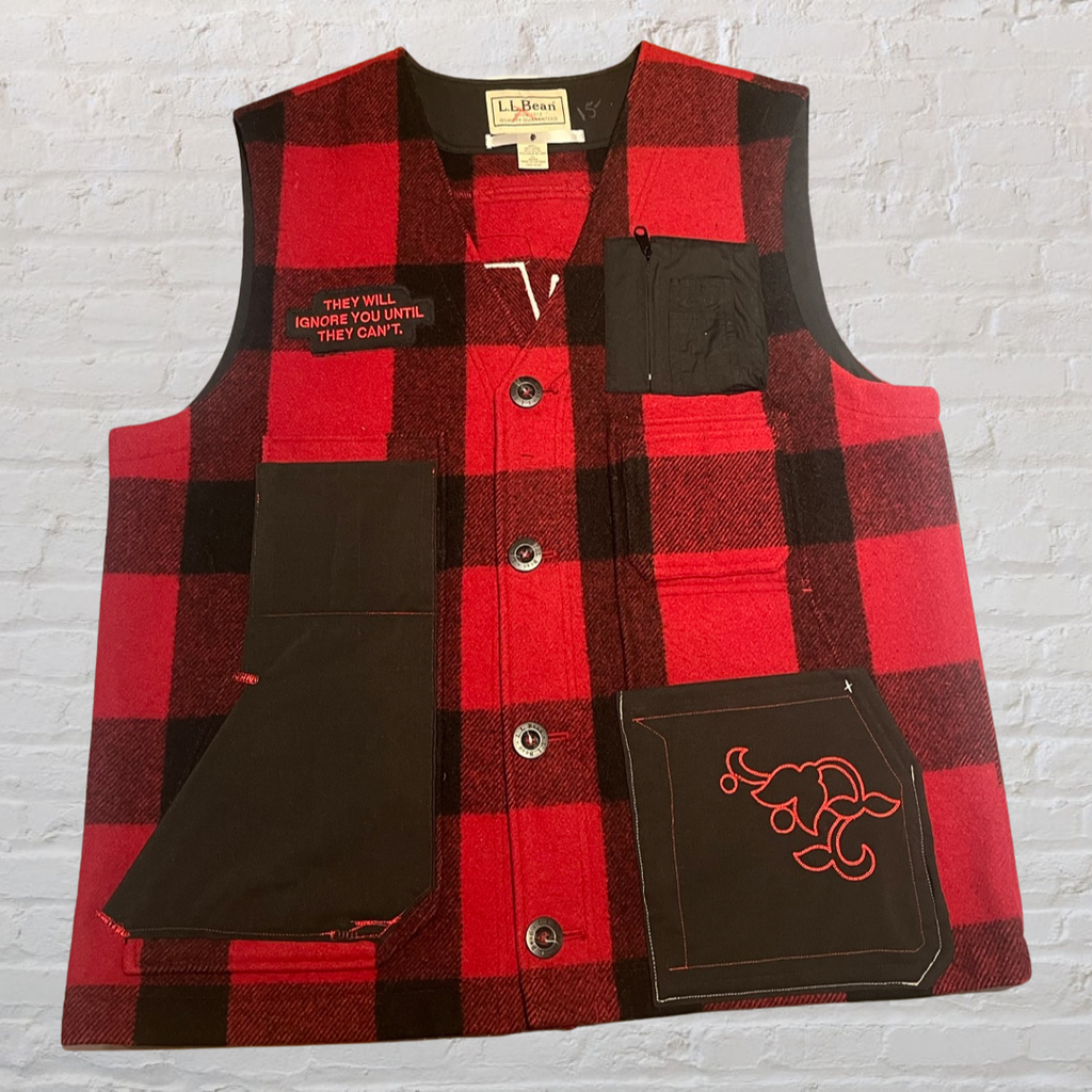 Drippy flannel vest (size-xl)