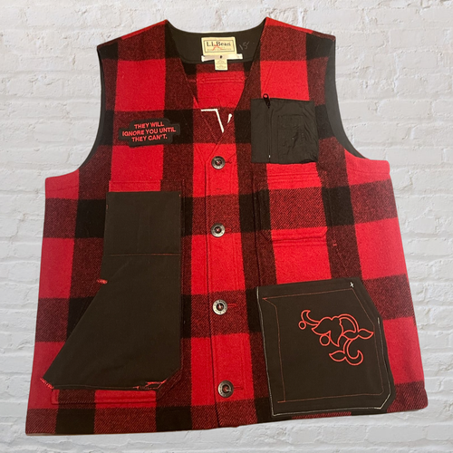 Drippy flannel vest (size-xl)